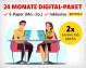 24 Monate Digital-Paket. E-Paper (Mo.-So.), inklusive M+. Nur 40,90 €/Monat. Zwei Personen an einem Tisch mit Tablets. 2x Lenovo Tab GRATIS. Jetzt bestellen!